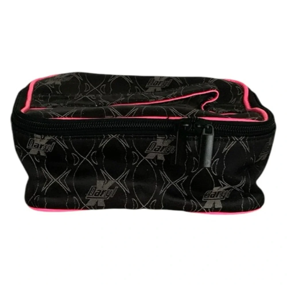 Daryl K for Beauty.com Black & Hot Pink Overnight Bag Makeup Toiletries Case